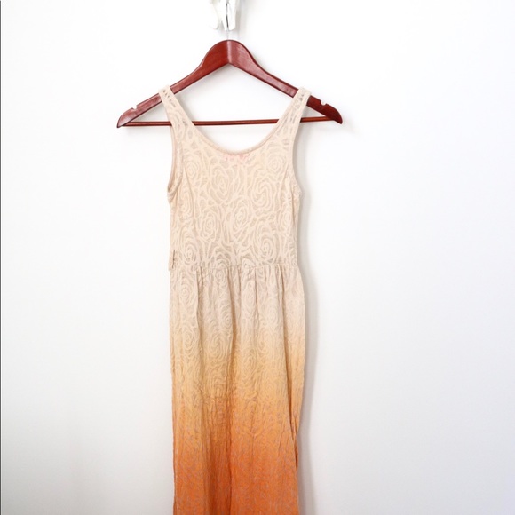 Saphia Ombré Cream & Orange Maxi Dress - Picture 7 of 7